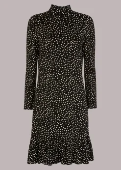 Irregular Spot Jersey Dress-