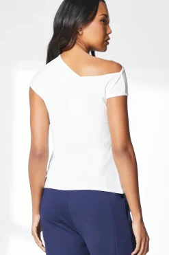 Ivory Soft Touch Off Shoulder Top
