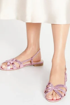 Ivy Cross Strap Slingback Flat Sandals