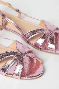 Ivy Cross Strap Slingback Flat Sandals