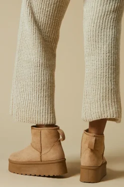 Izzy Suedette Cosy Chunky Flatform Ankle Boots