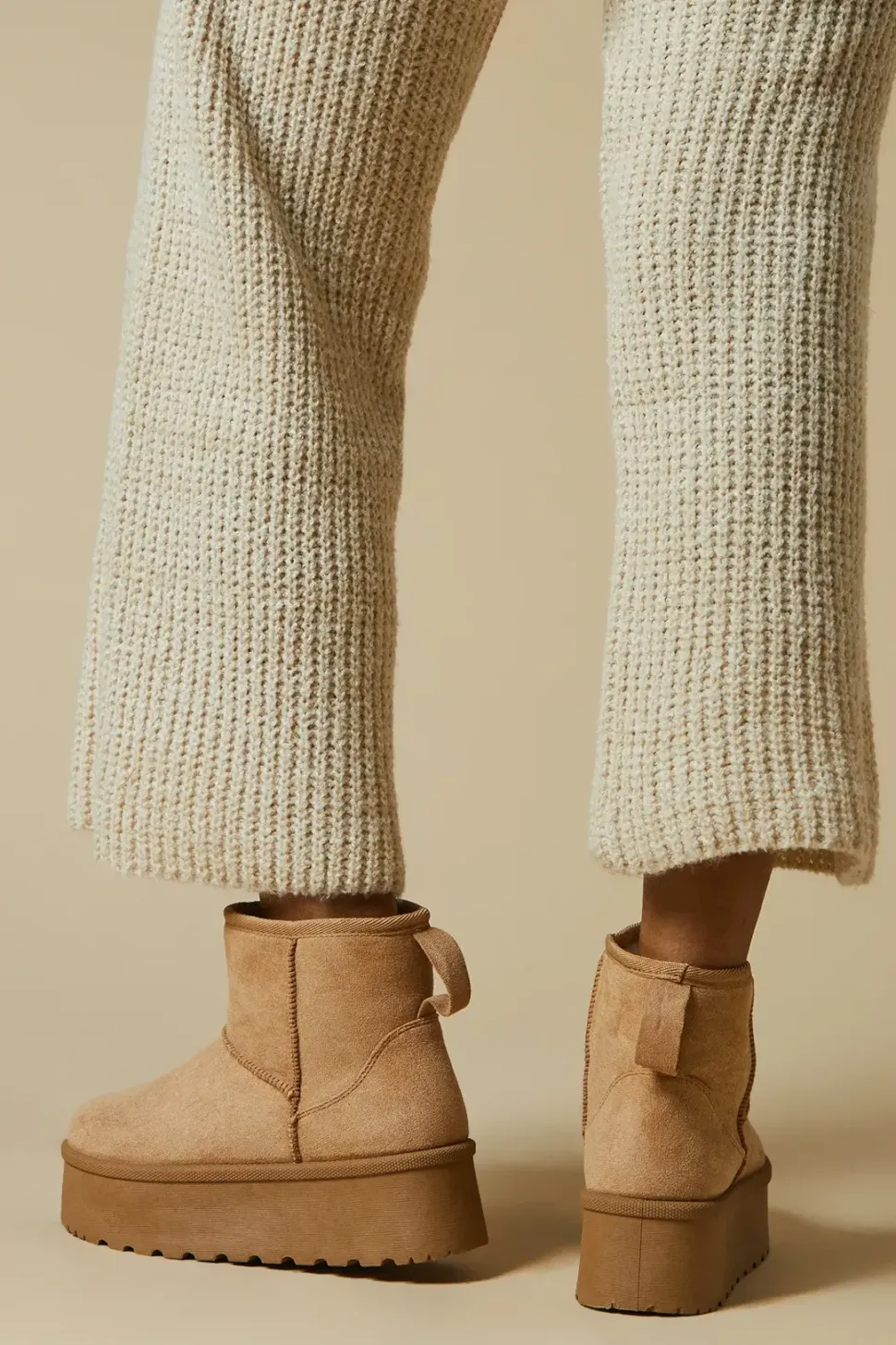 Izzy Suedette Cosy Chunky Flatform Ankle Boots