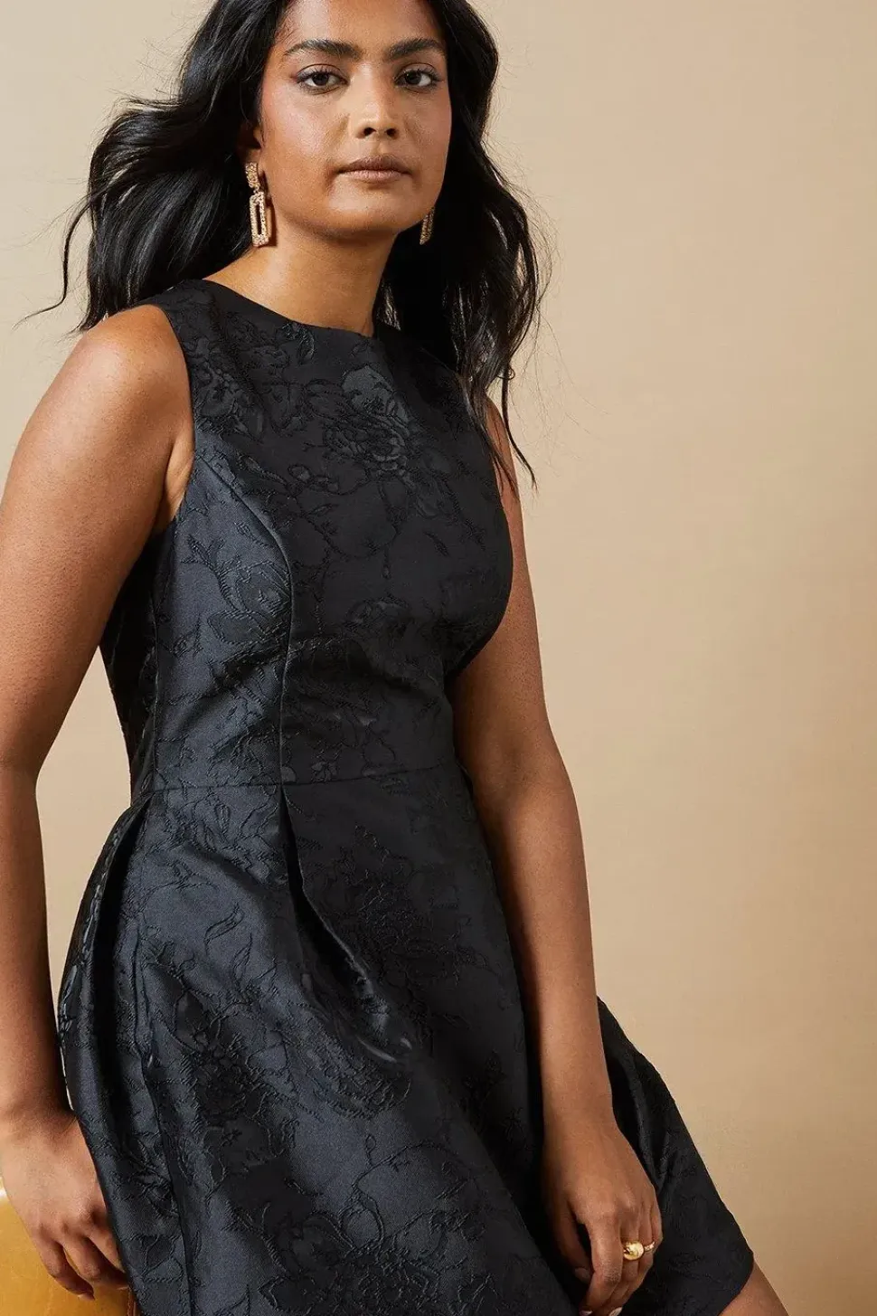 Jacquard Bell Mini Dress