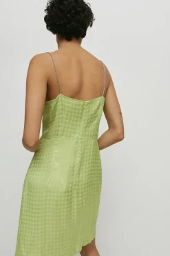 Jacquard Diamante Mini Dress