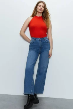 Jacquard Halter Neck Knitted Top