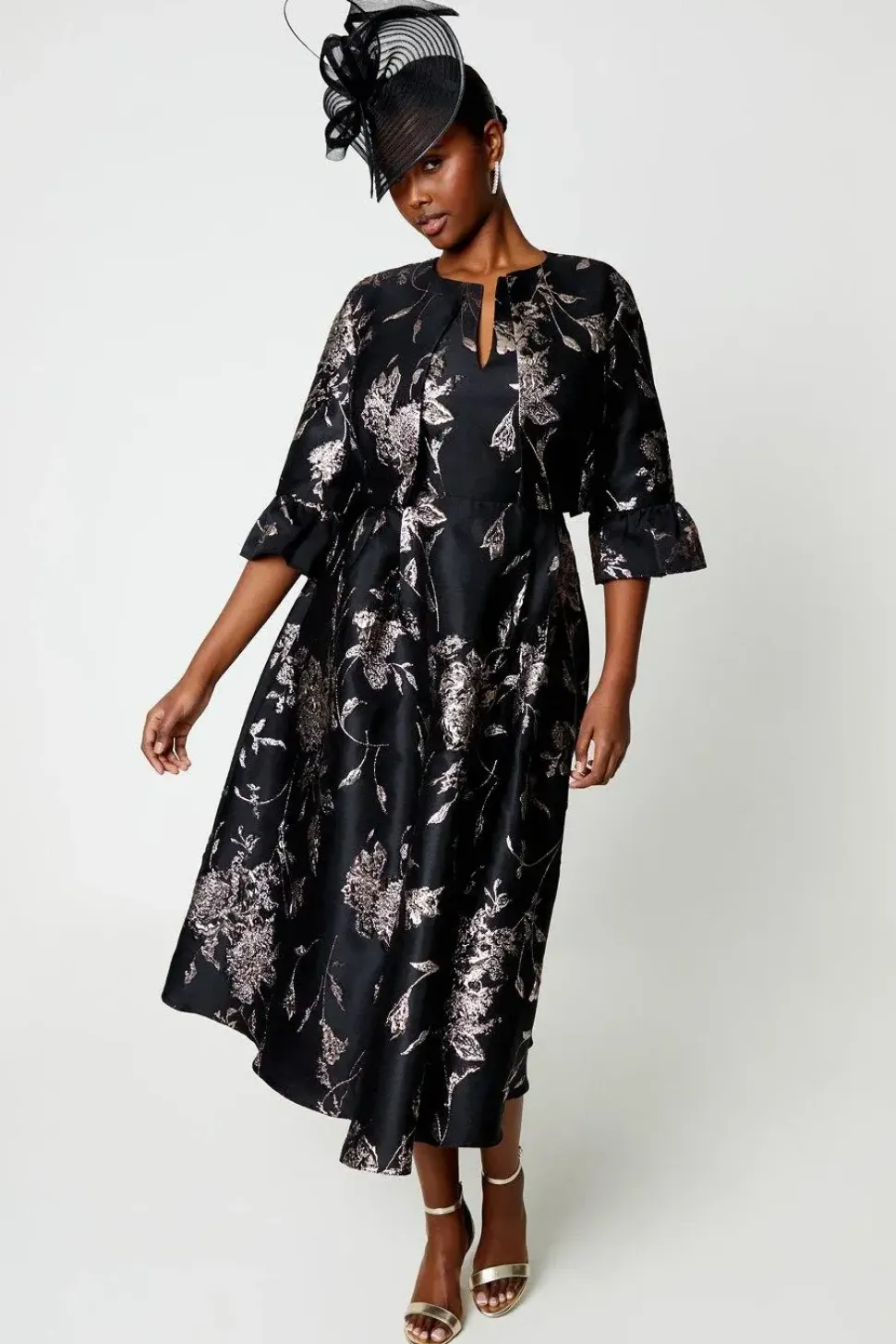 Jacquard Jacket With Flare Cuff