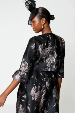 Jacquard Jacket With Flare Cuff