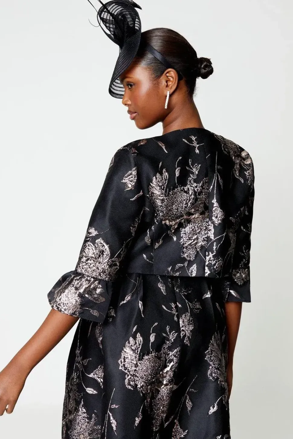 Jacquard Jacket With Flare Cuff