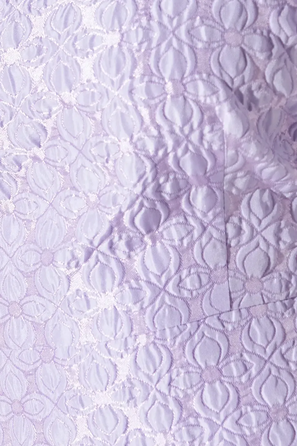 Jacquard Puff Sleeve Fitted Midi Dress