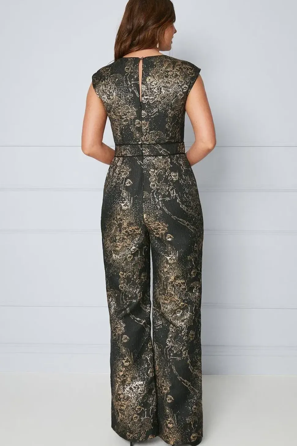 Jacquard Sleeveless Jumpsuit