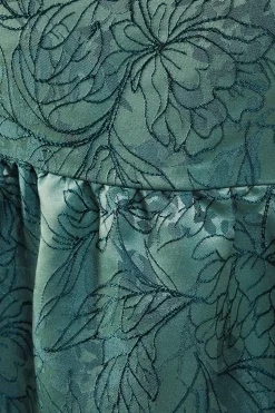 Jacquard Strappy Smock Midi Dress