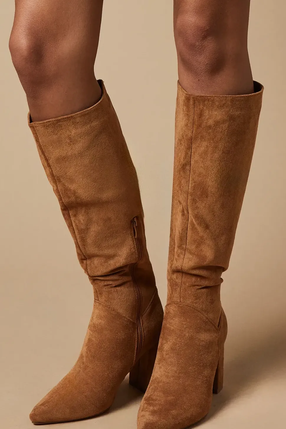Jemima High Block Heel Pointed Knee Boots