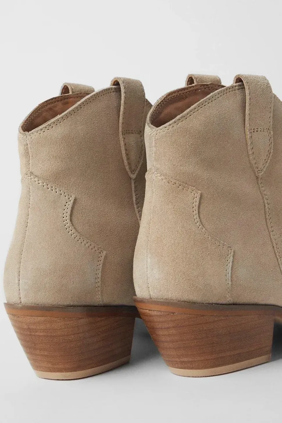 Jemima Suede Western Cowboy Ankle Boots