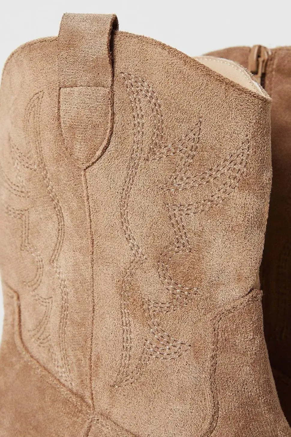 Jemma Stitch Detail Western Cowboy Ankle Boots