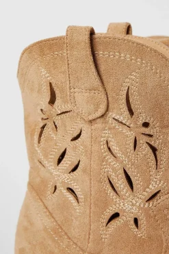 Jerri Cutout Detail Western Cowboy Boots
