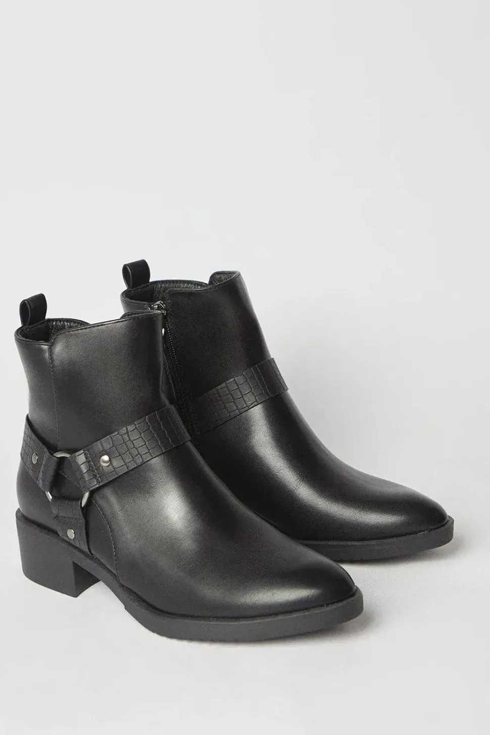 Jonnie Ring Detail Casual Ankle Boots