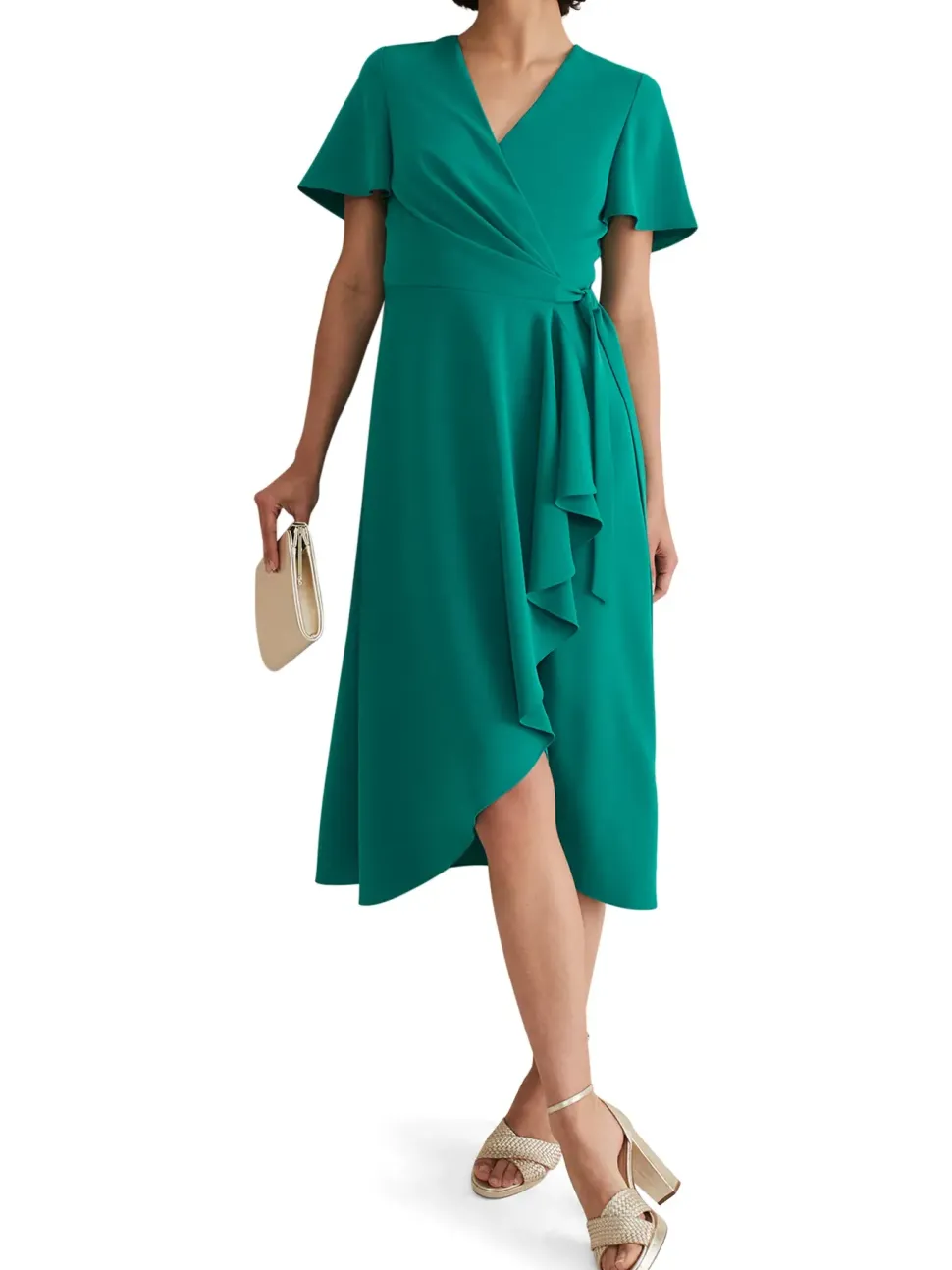 Julissa Bright Green Wrap Dress-