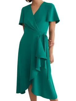 Julissa Bright Green Wrap Dress-