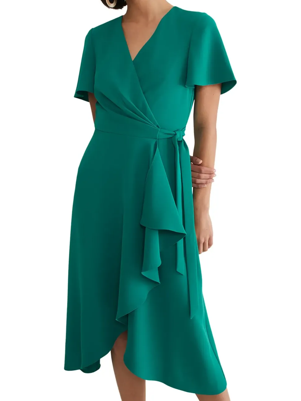 Julissa Bright Green Wrap Dress-