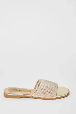Kala Diamante Mesh Flat Mule Sandals