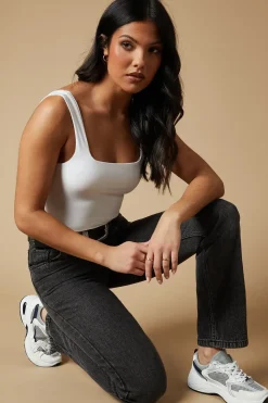Karlie Contrast Mesh Detail Lace Up Trainers