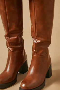 Katrina Medium Heel Platform Knee Boot
