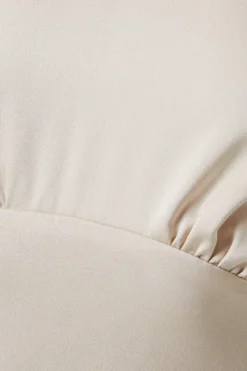 Keyhole Detail Satin Bridesmaids Dress