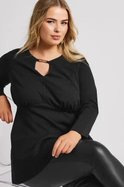 Keyhole Peplum Top