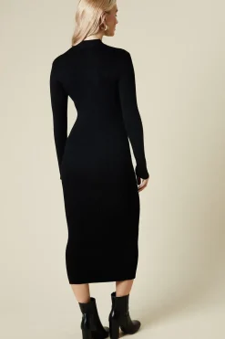Keyhole Twist Front Jumper Dress