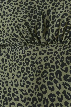 Khaki Animal Tea Blouse