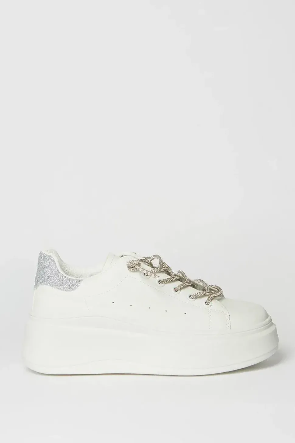 Killarney Glitter Lace Platform Trainers