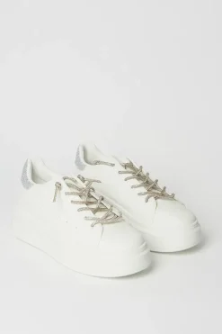 Killarney Glitter Lace Platform Trainers