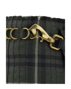 Kilt Long Skirt with Pleated Design and Archivio Check Pattern