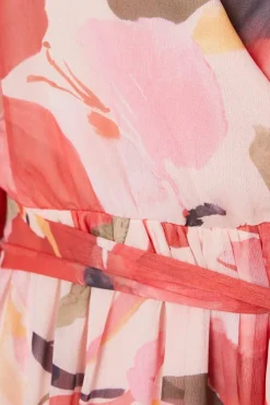Kimono Sleeve Hi Lo Wrap Dress