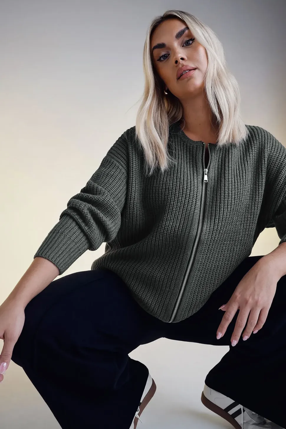 Knitted Bomber Cardigan
