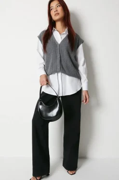 Knitted Button Through Waistcoat