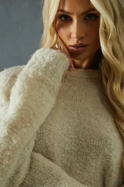 Knitted Crew Neck Oversized Jumper
