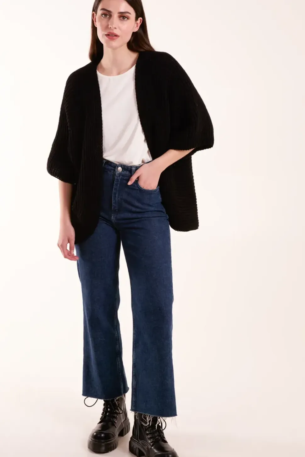 Knitted Mid Length Cardigan