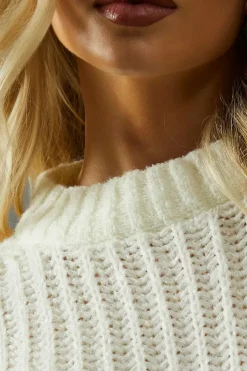 Knitted Tie Sleeve Oversized Jumper