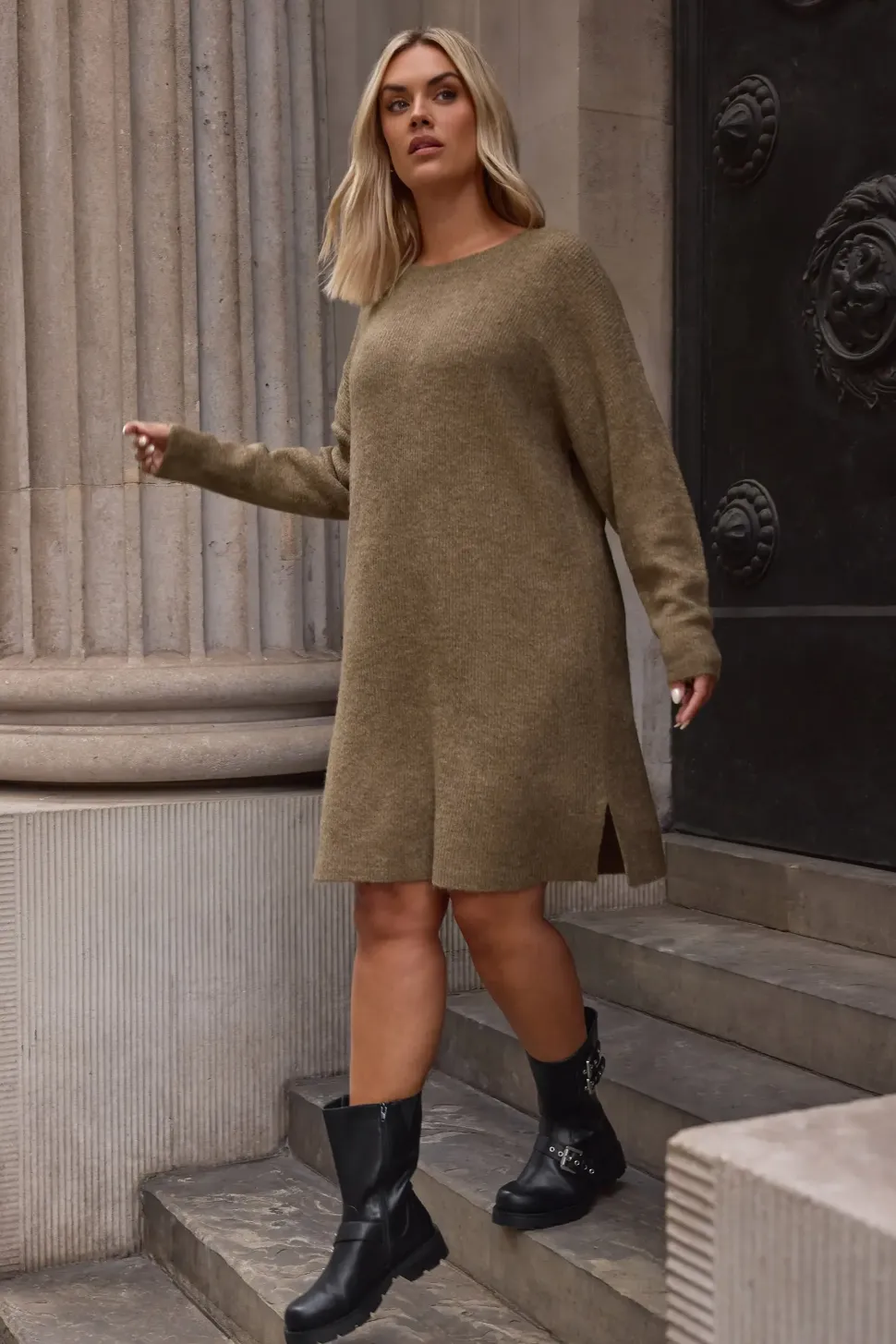 Knitted Tunic Jumper Dress