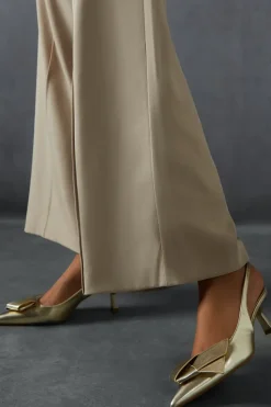 Knot Detail Sling Back Low Heels