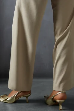 Knot Detail Sling Back Low Heels