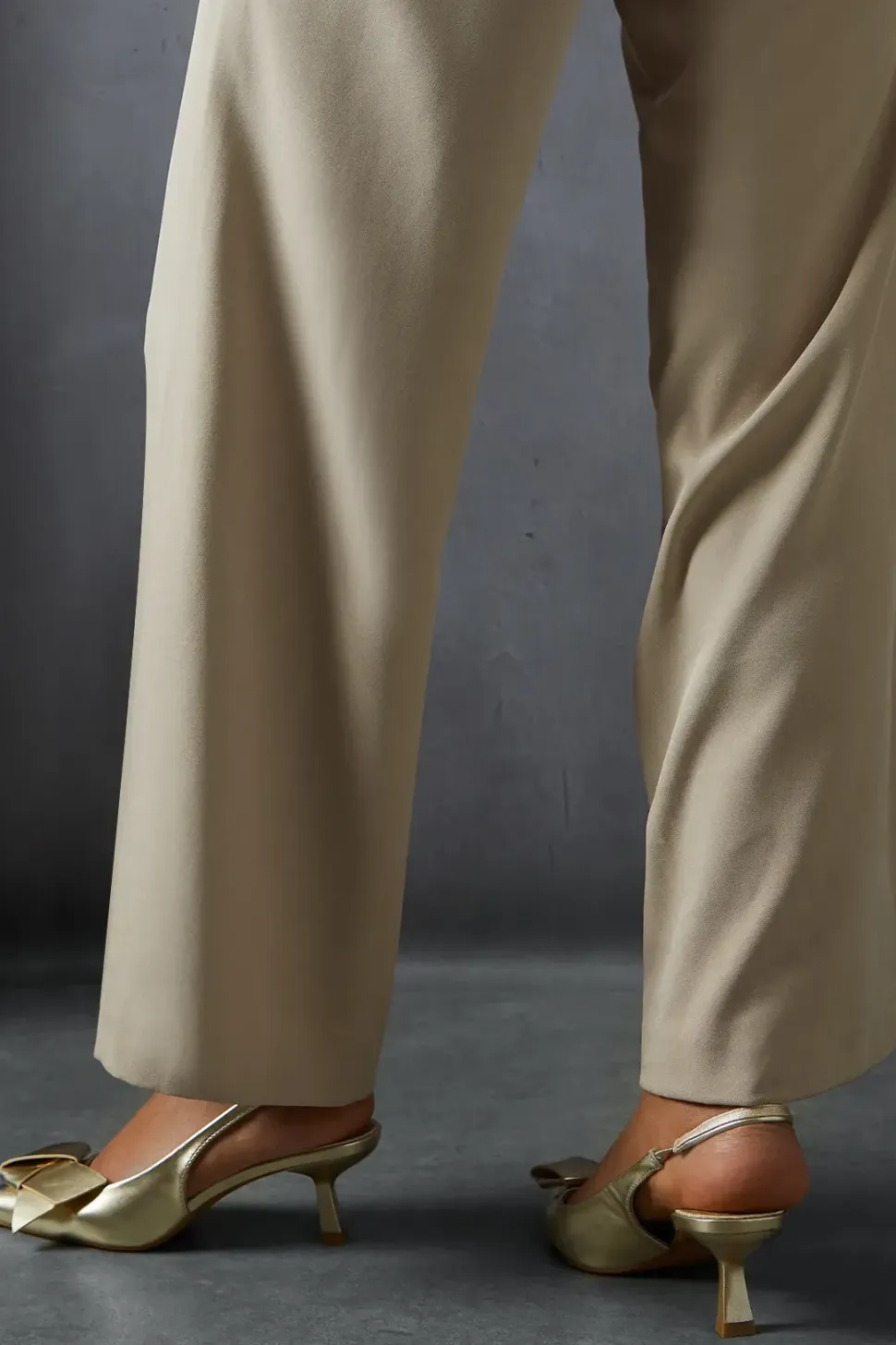Knot Detail Sling Back Low Heels