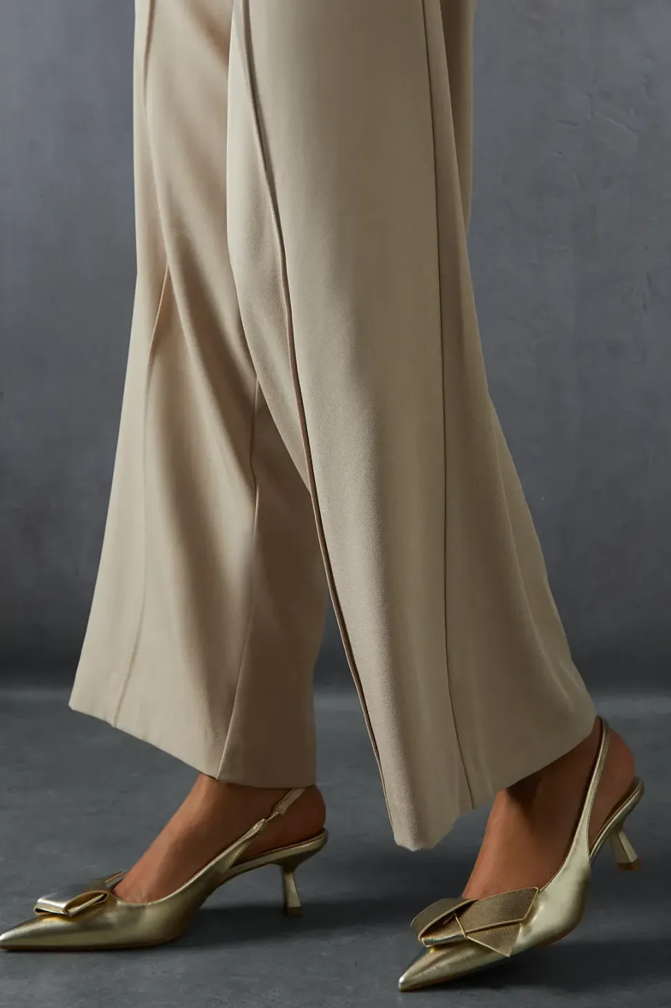 Knot Detail Sling Back Low Heels