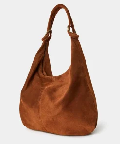 Knotted Italian Suede Hobo Bag