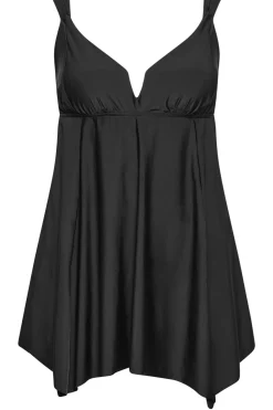 Knotted Strap Hanky Hem Swim Dress