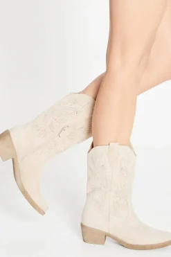 Kobi Stitch Detail Western Cowboy Calf Boots