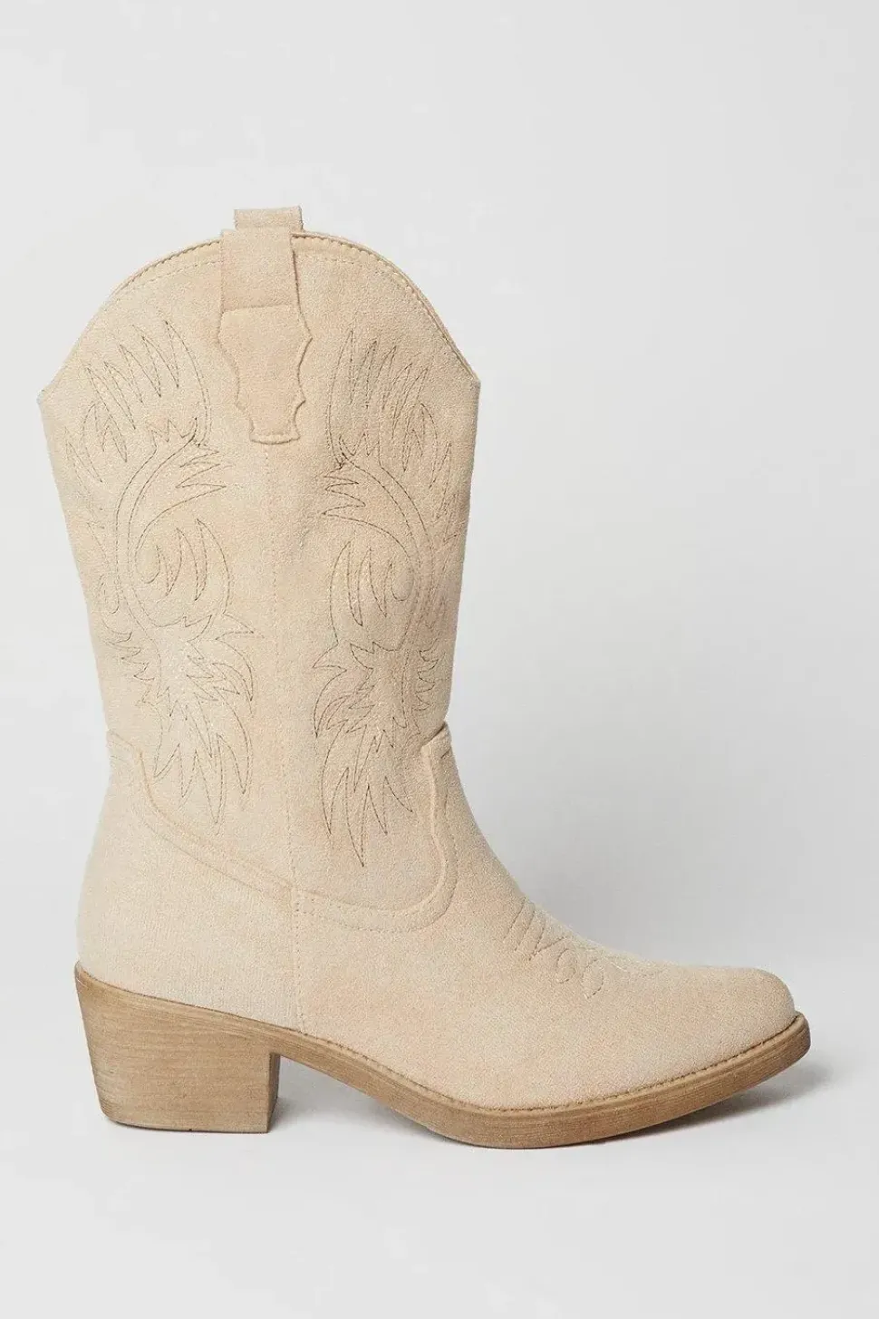 Kobi Stitch Detail Western Cowboy Calf Boots