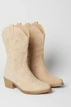 Kobi Stitch Detail Western Cowboy Calf Boots