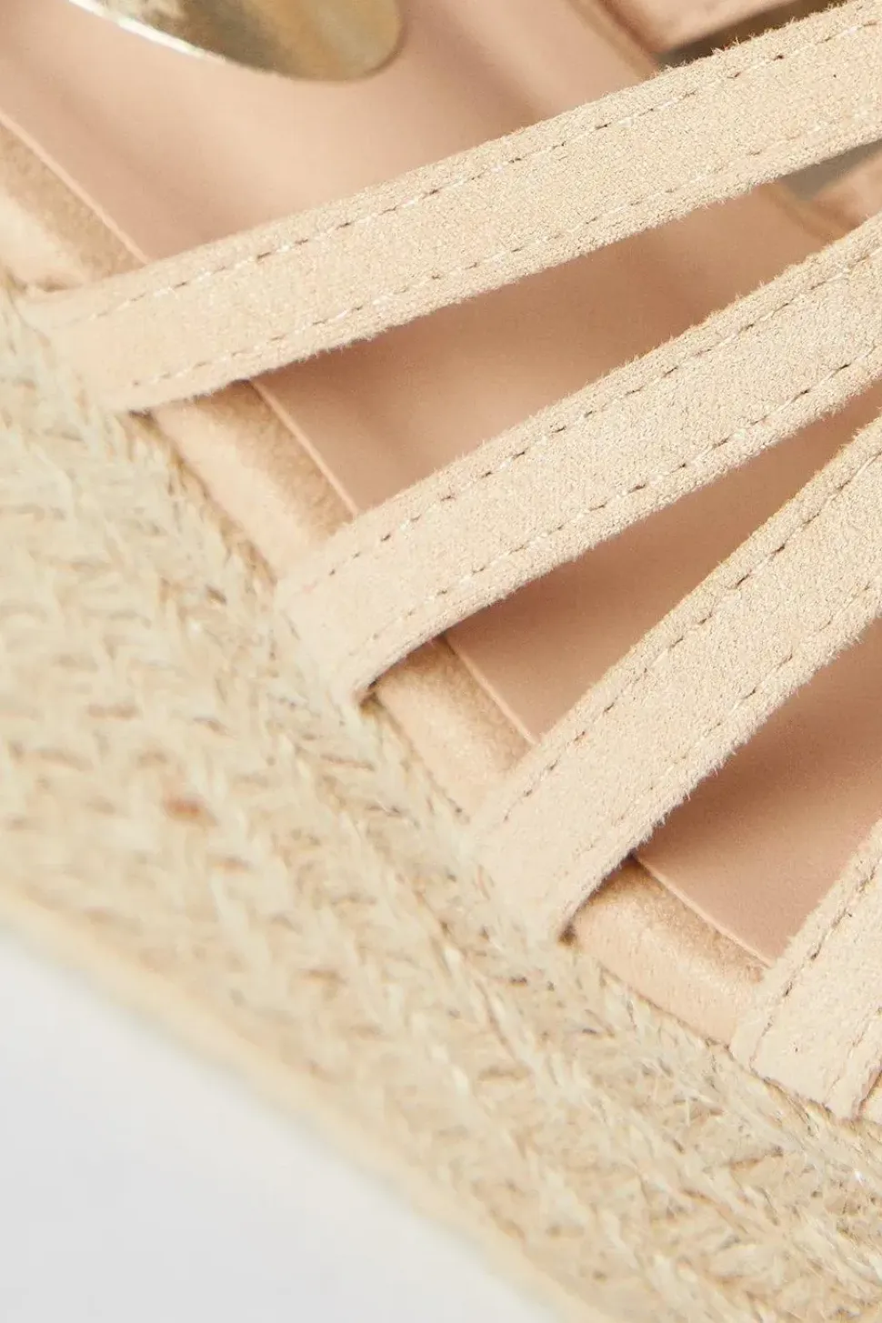 Krissy Multi Strap High Espadrille Covered Wedges